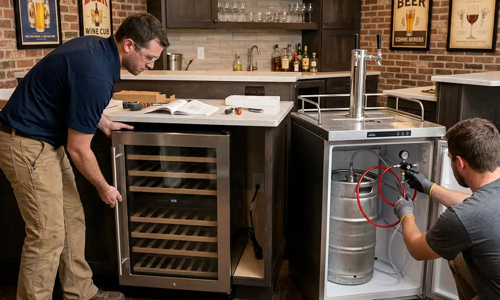 Wine Cooler and Kegerator Installation in Malden, MA