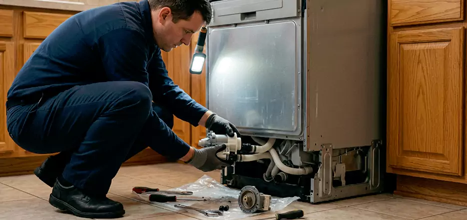 Dishwasher Drain Hose Repair in Malden