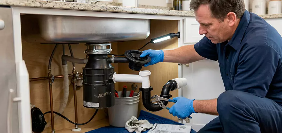 Garbage Disposal Splash Guard and Trap Installation in Malden