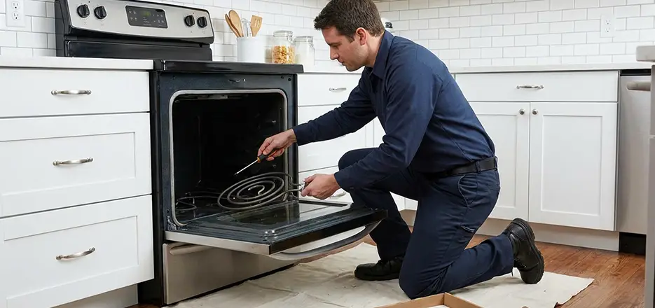 Oven Lower Heating Element Replacement in Malden